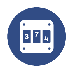 Simple icon of a meter