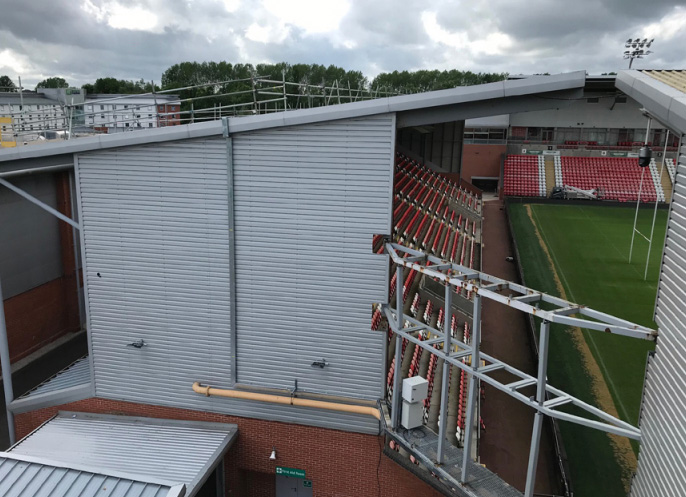 Exterior photo of Leigh Sports Village Stadium during the day (opens in new window)