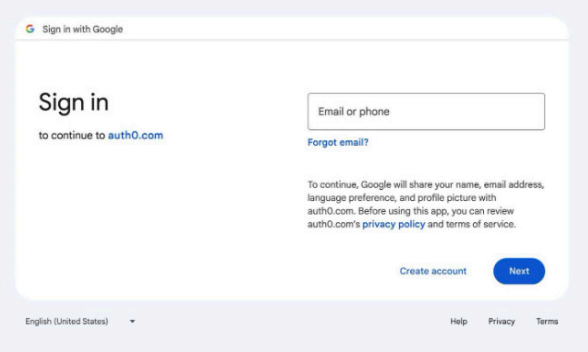 register using google